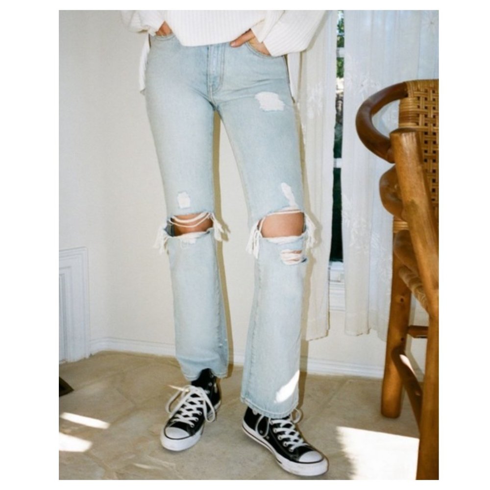 BDG Light Wash Distressed Boot Cut Jeans